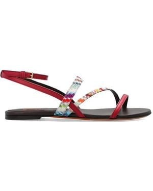 Missoni Strap Detail Sandals - Red