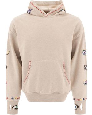Kapital Eye-Motif Hoodie - Natural