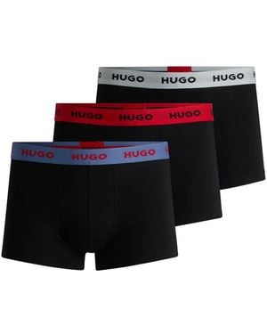 HUGO Stretch-Cotton Boxers (Pack Of Three) - Red