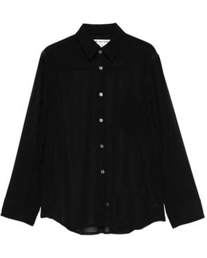 Comme des Garçons Semi-Sheer Panelled Shirt - Black