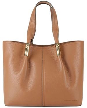Elisabetta Franchi Large Logo-Detail Tote Bag - Brown