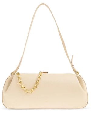 Yuzefi Oyster Chain-Detail Grained-Leather Tote Bag - Natural