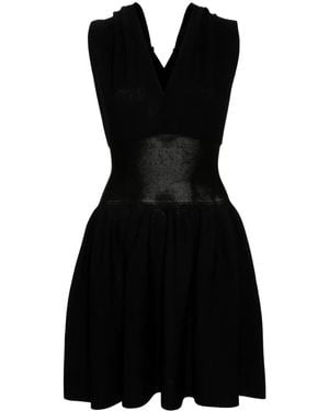Iceberg Logo-Embossed Detail Knitted Dress - Black