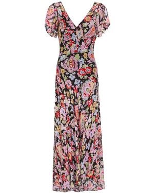 RIXO London Bexley V-Neck Midi Dress - White