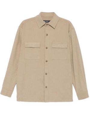 KARL LAGERFELD Corduroy-Effect Overshirt - Natural