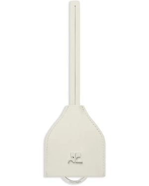 Courreges Leather Keyring - White