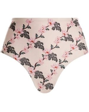 Agua Bendita Bragas De Bikini Maria De Talle Alto Con Estampado Floral - Rosa
