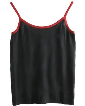 Frenckenberger コントラストトリム タンクトップ - ブラック