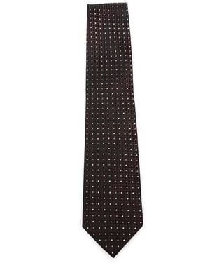 Tom Ford Geometric-Pattern Silk Tie - White