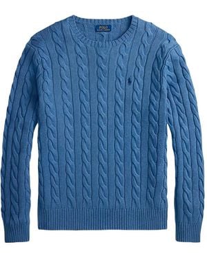 Ralph Lauren Maglione Con Ricamo Polo - Blu