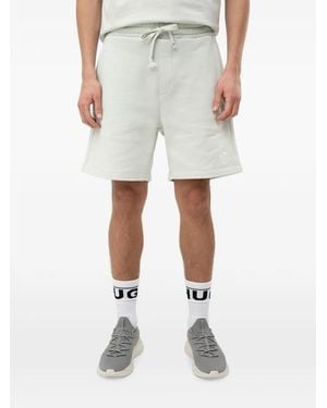 HUGO Drawstring-Waist Logo-Print Shorts - Green