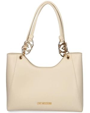 Love Moschino Jewel Tote Bag - Natural
