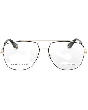 Marc Jacobs Geometric-Frame Glasses - Metallic