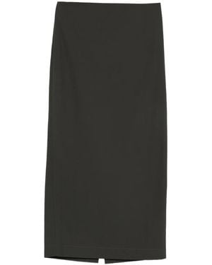 St. Agni Low-Waist Column Maxi Skirt - Black