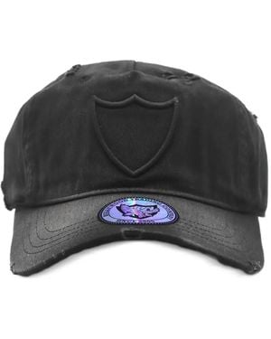 HTC Logo Distressed Baseball Cap - Black
