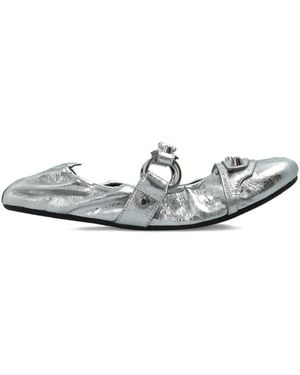 Balenciaga Bailarinas City Con Apliques - Blanco