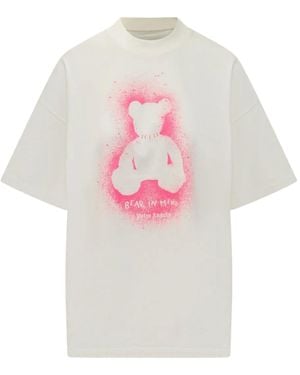 Palm Angels Spray Bear Tee - Rosa