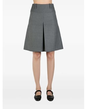 Fax Copy Express Pleated Skirt - Grey