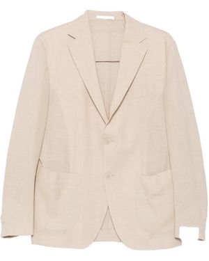 Eleventy Drawstring-Waist Suit - Natural