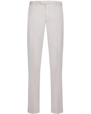 Boglioli Stretch-Cotton Tailored Trousers - White