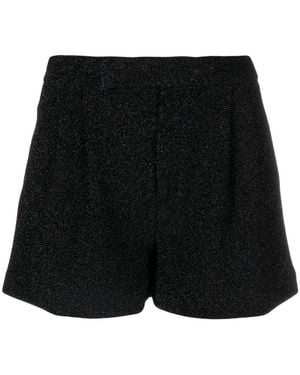 ALESSANDRO ENRIQUEZ Lurex-Embellished Short Shorts - Black
