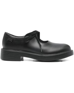 Camper Ribbon Lace-Up Loafers - Black