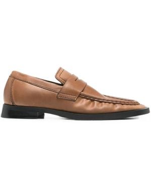 Miista Zita Leather Penny Loafers - Brown