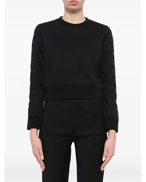 Neil Barrett Jersey De Manga Trenzada - Negro