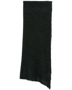 Faliero Sarti Brushed Raw-Edge Scarf - Black