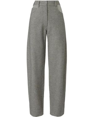 Genny Mélange-Effect Pants - Gray