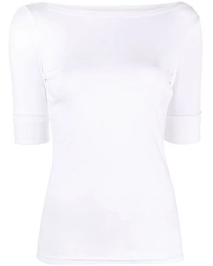 Ralph Lauren Judy Boat Neck Top - White