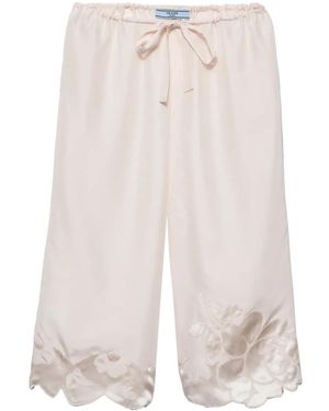 Prada Bermudas bordadas - Blanco