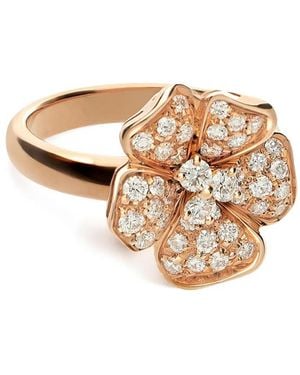 Leo Pizzo 18Kt Rose Flora Diamond Ring - White
