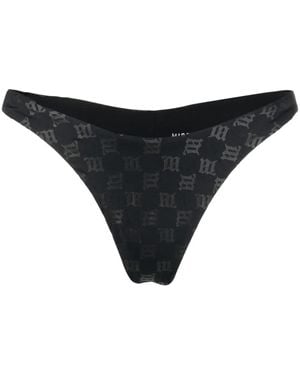 MISBHV Bragas de bikini con monograma - Negro
