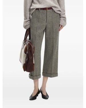 JNBY Pantaloni Crop Con Motivo Pied-De-Poule - Grigio