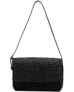 Manebí Gewebte Schultertasche - Schwarz