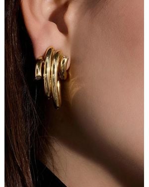 WALTERS FAITH Thoby Diamond Spiral Earrings - Brown