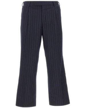 PT Torino Quindici Pinstripe-Pattern Trousers - Blue