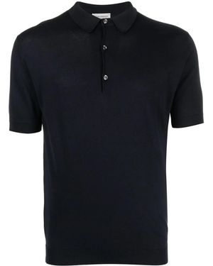 John Smedley ファインニット ポロシャツ - ブラック