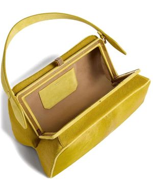 KHAITE Top-Handle Leather Tote Bag - Yellow