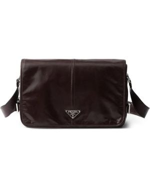 Prada Leren Messengertas - Bruin