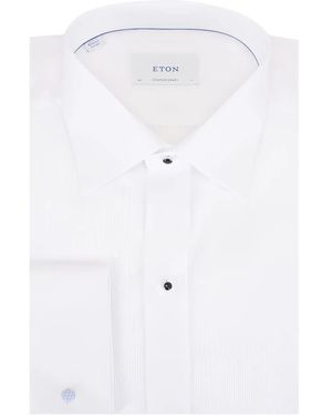 Eton Plissé Pocket Shirt - White