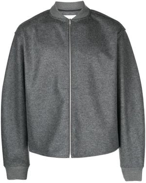 Jil Sander ウールボンバージャケット - グレー