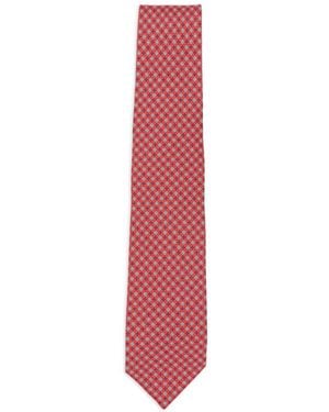 Barba Napoli Floral-Pattern Tie - Pink