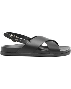 Ancient Greek Sandals Ikesia Criss-Cross-Strap Sandals - Black