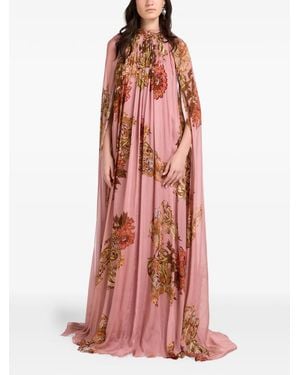 Hemant & Nandita Sula Floral-Print Maxi Dress - Red