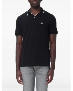 ARMANI EXCHANGE T-Shirt Met Geborduurd Logo - Zwart