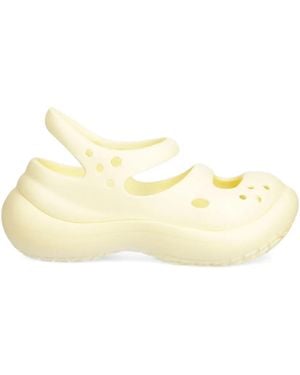 Crocs™ Perforated Mary Jane Sandals - Natural