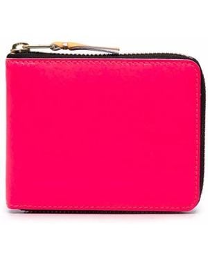 Comme des Garçons Colour-Block Leather Wallet - Pink