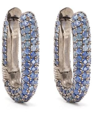 Selim Mouzannar Boucles D'Oreilles Link Serties De Saphirs - Bleu